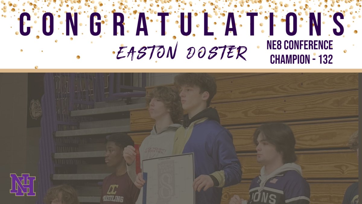 Easton Doster - Northeast 8 Conference Champion at 132 lbs.