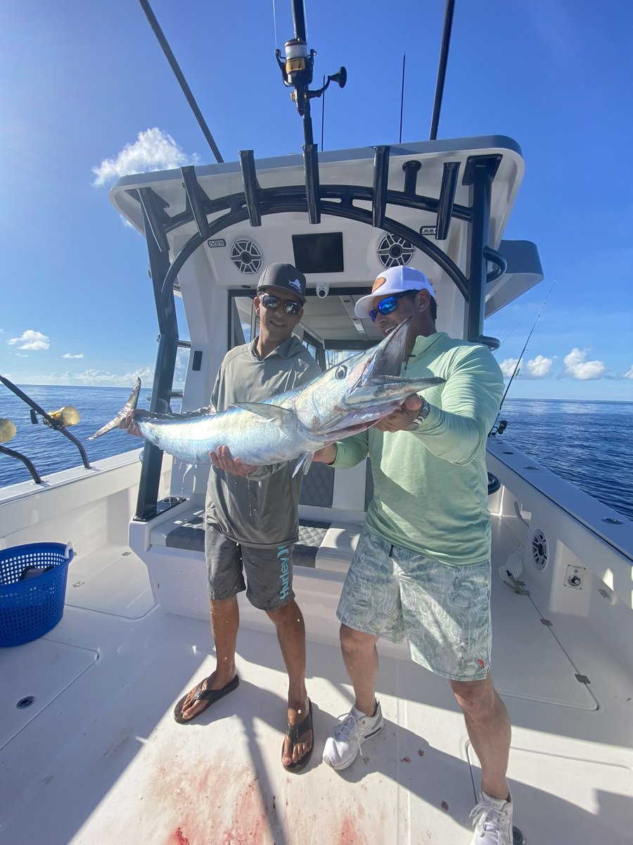 PeterUncharted's tweet photo. Anybody for some ono sashimi? This wahoo was our target species while making our way down to @HawksCayResort @invincibleboats @MercuryMarine #fishing #sashimi #eat https://t.co/oKnCXB5tJ7