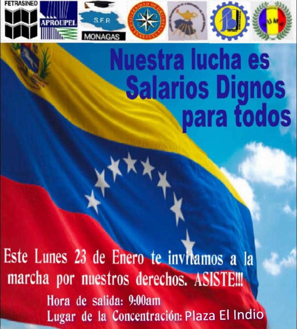 #21Ene | APROUPEL-MATURÍN continuará manifestando  nuestra inconformidad por los “irrisorios” Sueldos  devengados.

La dignificación salarial sigue siendo el enfoque de los PROFESORES UNIVERSITARIOS, pensionados y jubilados,  no daremos tregua a través de las #Protestas @FAPUV