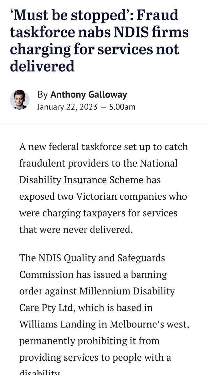 Two Victorian-based providers have been banned permanently from the NDIS. The banning orders against these entities send a strong message to any provider trying to take advantage of the NDIS and Australian taxpayers. bit.ly/3koZLkS