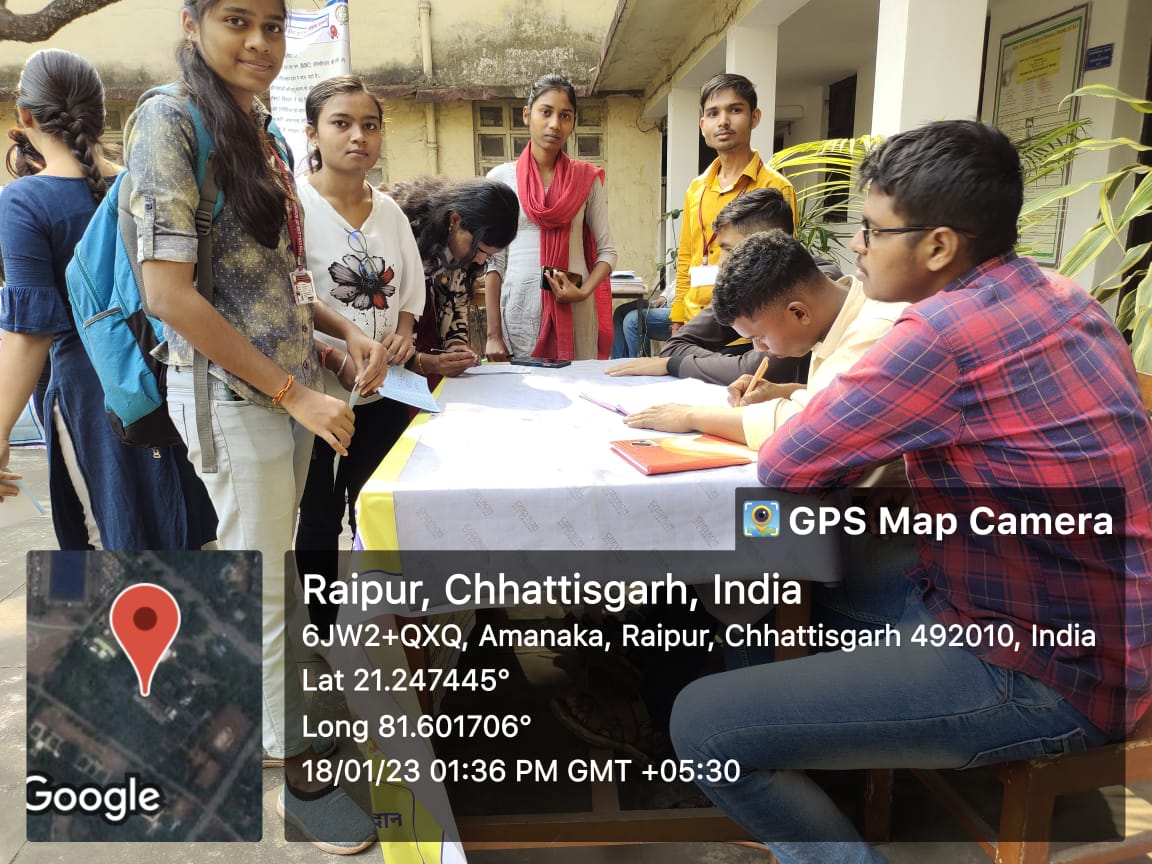 NssGnsc's tweet photo. Sickel cell testing campaign was organised by the  NSS Team , Youth Red cross society  and Health commity of  Govt. Nagarjuna PG College of science , Raipur in the campus on 18 January 2023. #minestryofhealth #nss
#nssindia https://t.co/TuWhOB21b2