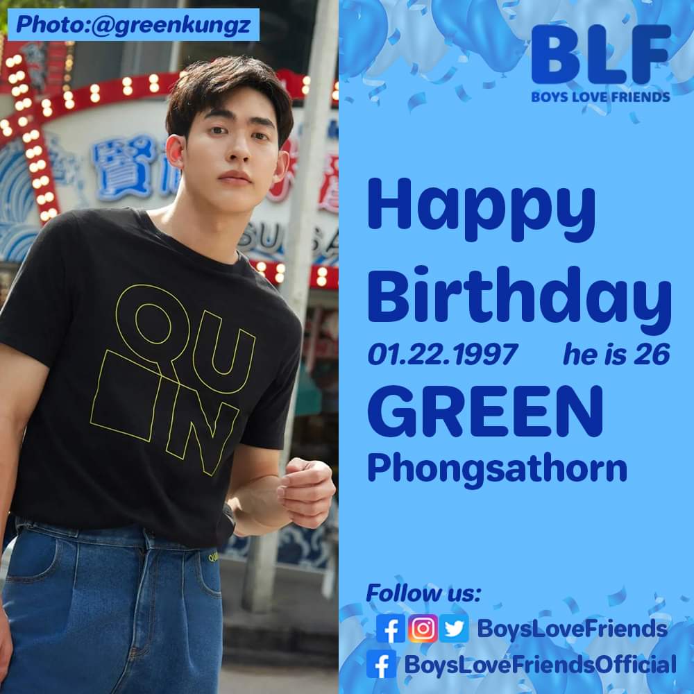 boyslovefriends's tweet photo. Happy Birthday, Green Phongsathorn🥳🎂
Wish you have a lovely day filled with good health and happiness always. Enjoy yourself as you joyfully celebrate your finest birthday💙
From: BL Friends Family💙
#BLFriends
#BoysLoveFriends
#kaiBLgan
#GreenPhongsathorn https://t.co/8XAzeZKnUe