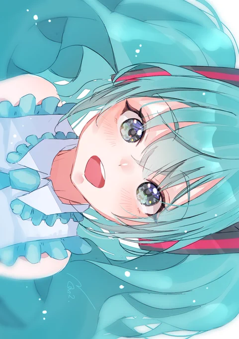 #みなさんが絵を描くにあたってここは命って言うのを教えてください透明感とモチモチ感でしょうか伝わってください #イラスト #初音ミク  #GenshinImpact 
