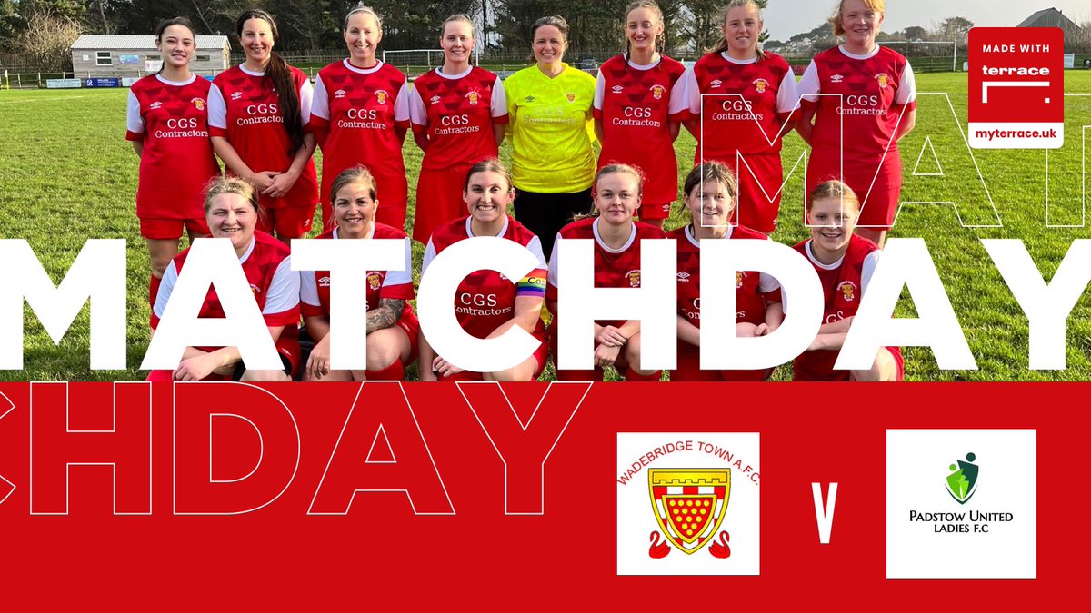 wadebridgelfc's tweet photo. DERBY DAY ❤️ ⚽️ 

🆚 @PadstowULadies 
📍 Jury Park 
🕰️ 2:00pm 
💰 FREE ENTRY 

@swsportsnews @TheCWFL @sportscornwall 

#wadebridge #womensfootball #free2see https://t.co/46di421Ips