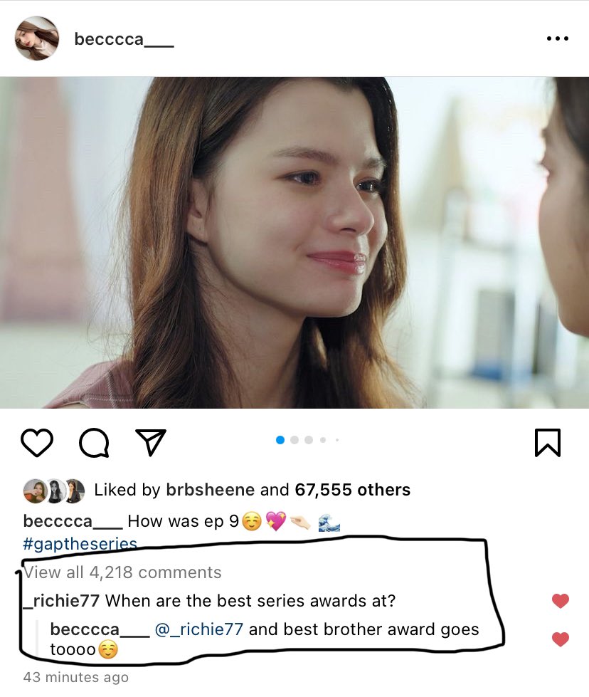 ShyneReposo's tweet photo. Having a supportive brother is🫶🫶🫶🫶🫶 #ทฤษฎีสีชมพูEP9 #GAPWORLDCLASSGL #GAPtheseriesep9 GAP WORLDCLASS GL #Beckysangels @AngelssBecky https://t.co/vVTkk7ecHm