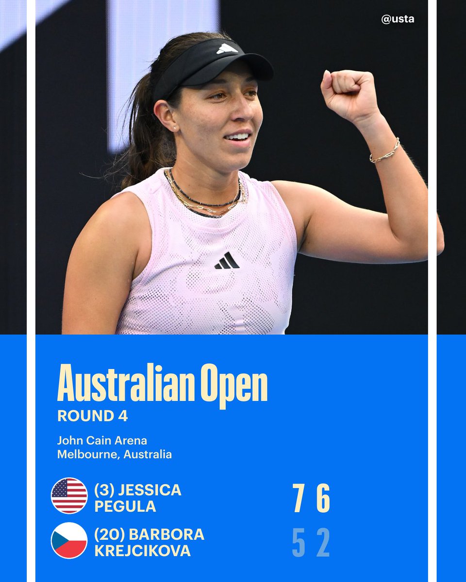 Jess Pegula storms into her THIRD straight #AusOpen quarterfinal 💪