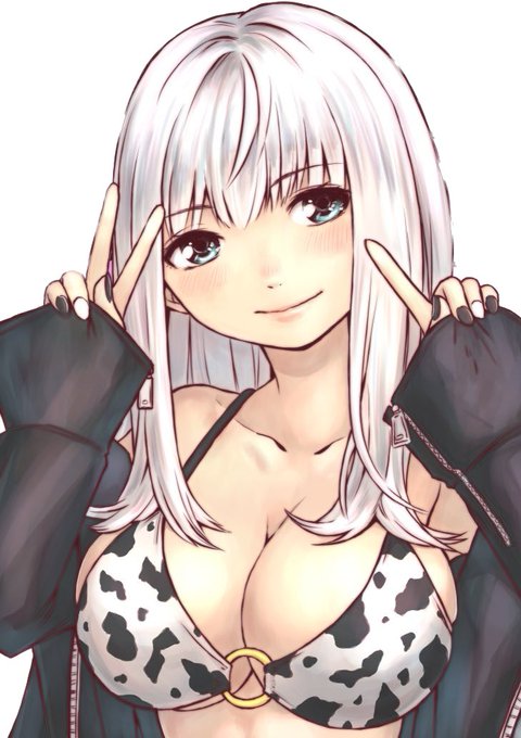 「cow print large breasts」 illustration images(Latest)