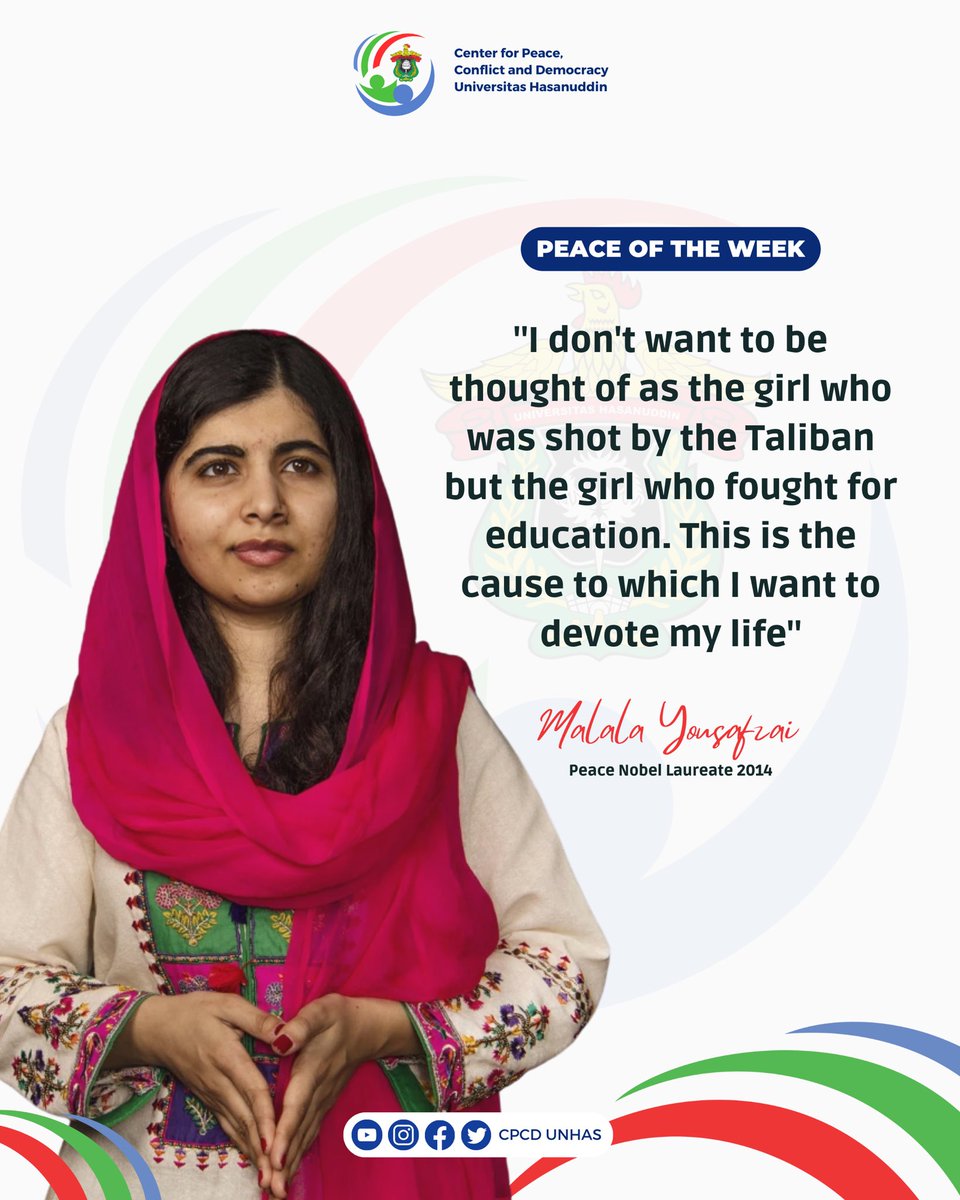 CpcdUnhas's tweet photo. Peace of The Day! 

@Malala https://t.co/jiz9tD7RyW