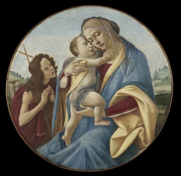 Sandro Botticelli, Virgin and Child with the Young Saint John the Baptist, c. 1490 #clevelandartmuseum #museumarchive clevelandart.org/art/1970.160