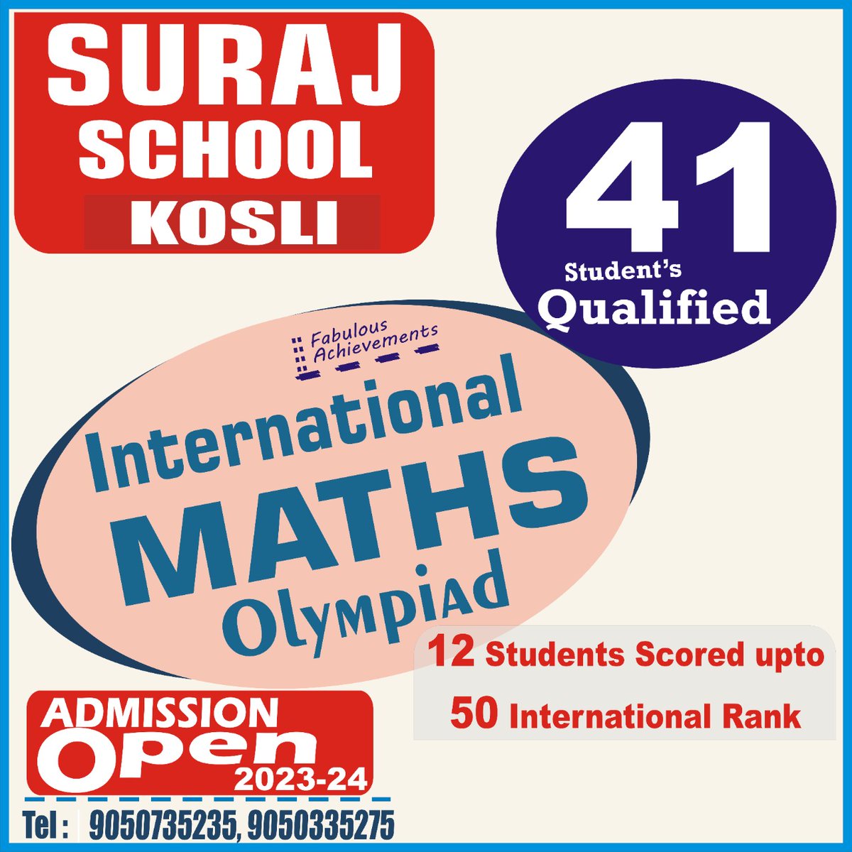 SurajKosli's tweet photo. Best Educational Institute For Your Child's Future_ #SURAJ #EDUCATION #GROUP 
--------------------------------------------------
Enroll Now _📞 9050735235 , 9050335275 .
-------------------------------------------------- https://t.co/4XHRzgaO7o