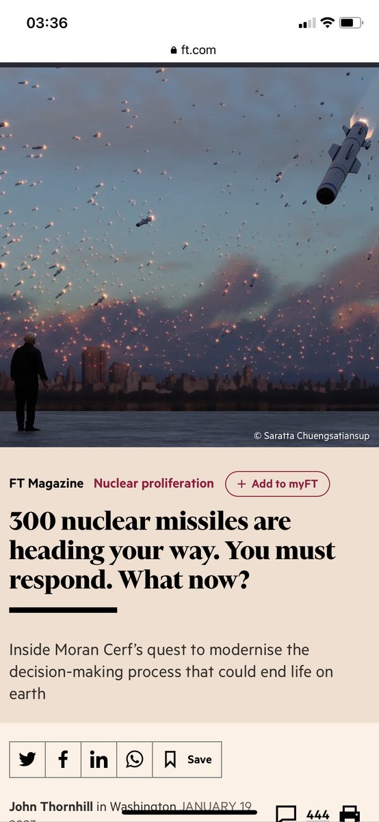 DanaElman's tweet photo. FT’s article on a novel immersive way for decision making was insightful: “300 nuclear missiles are heading your way. You must respond. What now?” Super interesting application of immersive tech for making life and death decisions based on imperfect info in extreme situations https://t.co/kYBw6Irtzw