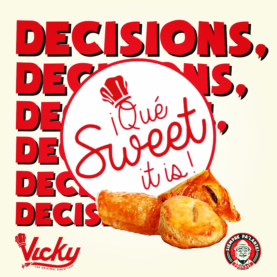 Decisions, decisions, decisions…start with un pastelito, cafecito and listen to the latest episode feat. Alex Santiago, CEO, @VickyBakery.🥐☕️😉

🥮anchor.fm/spalwaysforward

#vickybakery #pastelitos #elsueñoamericano #quesweetitis #americandream #cuba #miami #hialeah #cafe #dulce