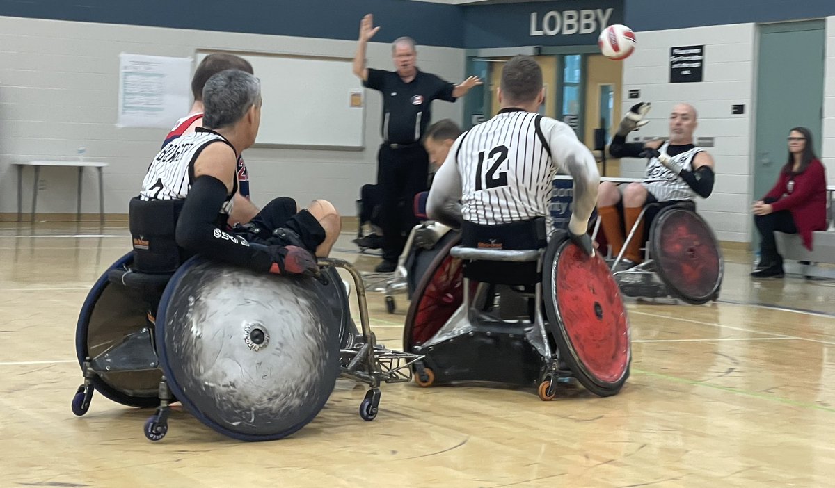 TexasStampede's tweet photo. The Texas Stampede took on the Detroit wheelchair rugby club in the early game of Day 2 Detroit was able to out play the Stampede in the first half and go up by six. Texas was able to battle back and tie the game up going into the final 2 minutes of the fourth quarter. https://t.co/GQNR7qWRhd
