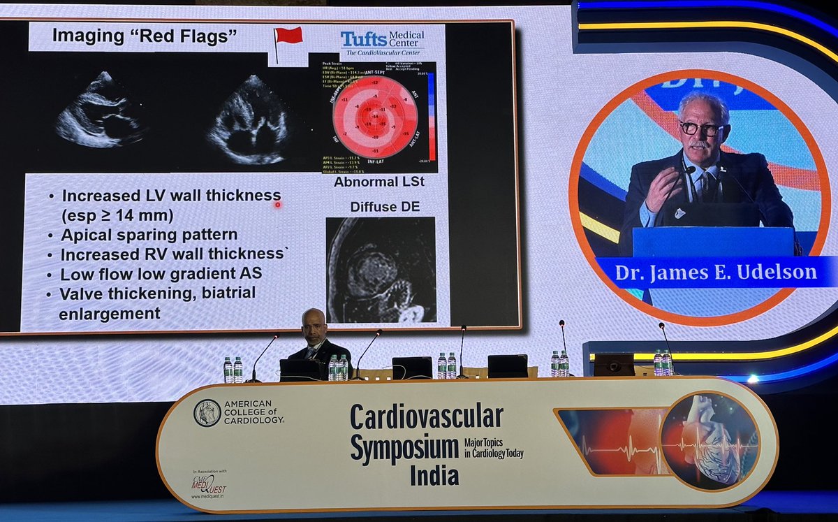GBarnesMD's tweet photo. Dr Udelson tells us that we must suspect cardiac amyloidosis to diagnose cardiac amyloidosis. Here is when he considers testing. #ACCIndia https://t.co/bFqZa1rnOj