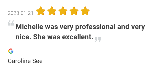 executivecarlax's tweet photo. New 5.0-star Review: "Michelle was very professional and very nice. She was excellent." https://t.co/tFmq287IJ5