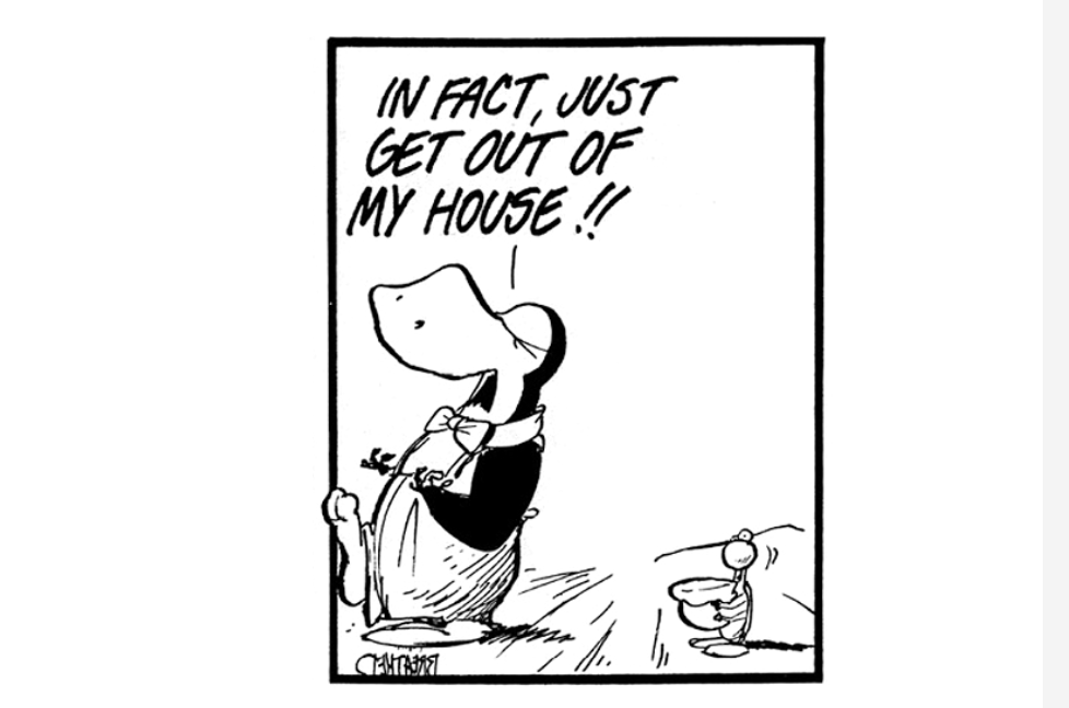 rhadaway's tweet image. #BloomCounty rare Opus wearing pleated pants and suspenders