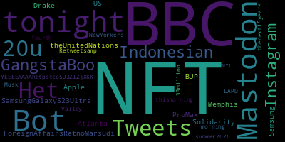 infokalyptisch's tweet photo. Trending in my timeline now: #NFT (3) #BBC (2) #tonight (2) #Mastodon (2) #Bot (2) #Het (1) #20u (1) #Tweets (1) https://t.co/JzvE6nJGX8