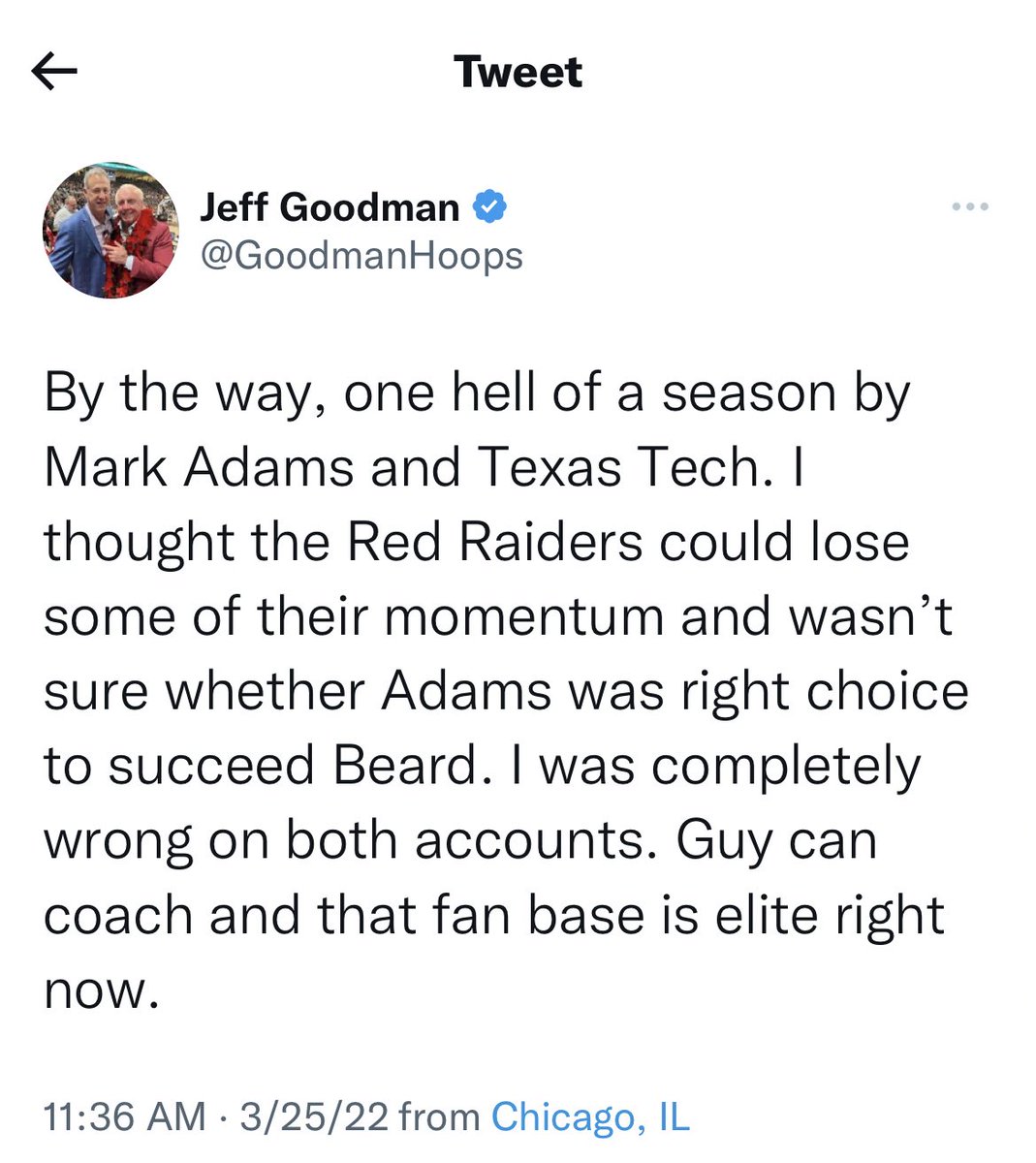 GamblinGauchos's tweet photo. To be fair, Jeff, you seemed pretty all-in on Mark Adams at the end of last season. Guess we’re giving you the engagement you’re looking for, but kinda bold to imply everyone else is a dumbass when you were heaping praise on the guy too. https://t.co/Y9ov83d8NN