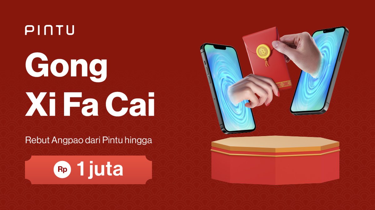 PintuID's tweet photo. Gong Xi Fa Cai! 

Tuliskan username Pintu kamu dan dapatkan angpao dari Pintu 🧧

Reply sebanyak-banyaknya, baca syarat &amp; ketentuan di 👇
⁣
#AplikasiPintu #InvestasiCryptoJadiGampang #AngpaoHokiPintu https://t.co/U41Qyzfwyp