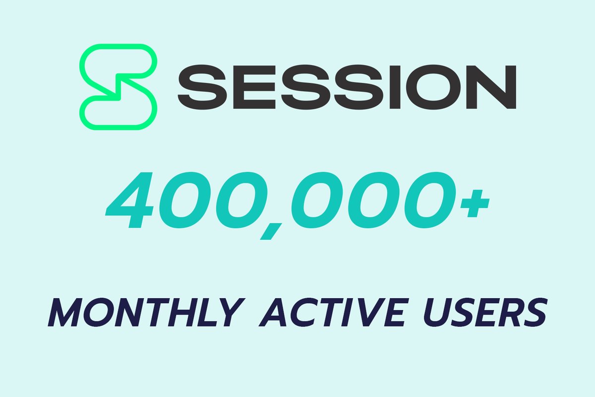 Oxen_io's tweet photo. Our current estimation for @session_app user numbers is that there are over 400,000 monthly active users.

Lets see if we can hit 1,000,000+ users by the end of 2023? https://t.co/jlsohcB9hz