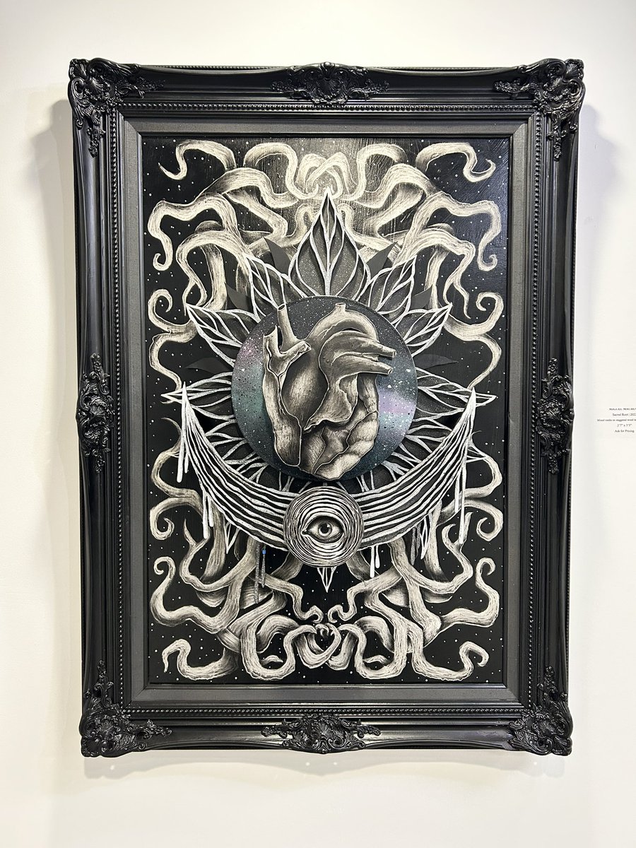 artemachuca33's tweet photo. “Sacred Roots “
•charcoal on wood 
•laser cut wood
•layer/stack 
•charcoal on laser cut wood. 
@shop1culture in San Jose for the Bay Area gems show. https://t.co/rtI26FgjK0