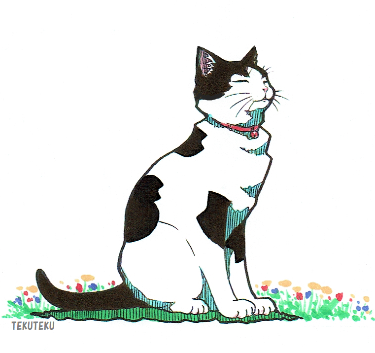 「#あなたの春を待ってる作品を見せて  #猫好き #illustration #オ」|TEKUTEKUのイラスト