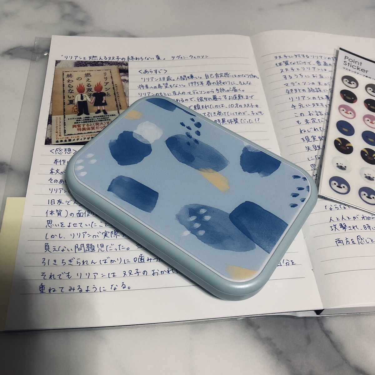 akari_f93's tweet photo. Twitterで相互さんに教えていただいたモバイルプリンター。
早速読書ノートに使ってます☺️
#読書好きと繋がりたい 
#読書ノート https://t.co/xdvtyRHpGb