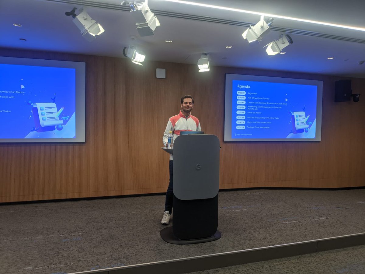 Tanmay01085012's tweet photo. It was a truly experience for me at flutter meetup by @DelhiFlutter. I was benefitted by the expertise and savior of professionals.
I would like to thank @Akansha2001 @knowShubhangi  for providing me this opportunity.
#DashDayOut #Google #Flutter #flutterdelhi #FlutterForward https://t.co/WZooYdfn5f