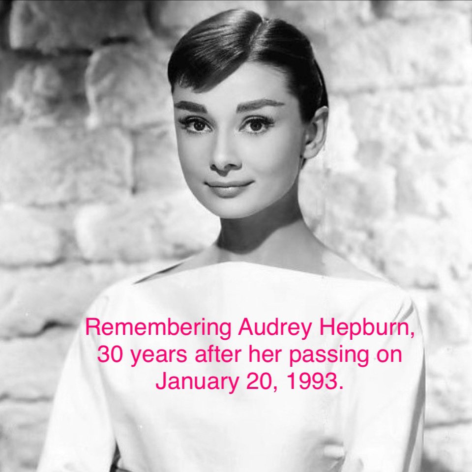 Remembering #actress #audreyhepburn 30 years after her passing on #Jan20 1993. 

#hollywood #inmemoriam #actors #classichollywood #goldenageofhollywood  #breakfastattiffanys #film #classicfilm