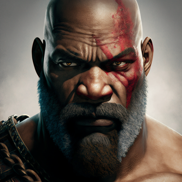 If they ever make a live action #GodofWar they had better cast @iamchrisjudge as Kratos. Hearing 'Boy' from anyone else would be wrong.

I'd love to see what other people can come up with, with this simple Midjourney prompt:

'Christopher Judge as Kratos'

#ChrisJudgeIsKratos