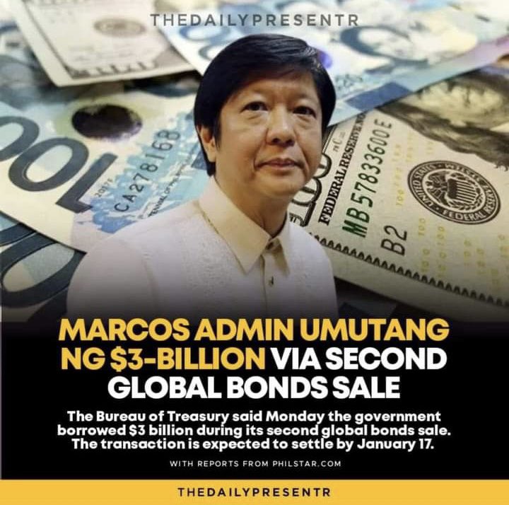 _rainbowfighter's tweet photo. The undergrad strikes again! Another $3,000,000,000.00 loan 💵. 

Did Duterte leave zero cash that BBM has to keep borrowing to run the government? 

$3B is equivalent to ₱160B. We taxpayers will pay this debt. https://t.co/cKRaRzUAC8