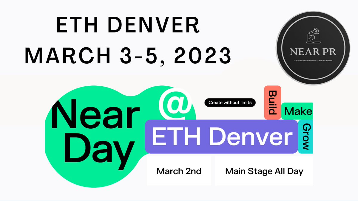 NEAR_PR's tweet photo. PR 1 https://t.co/O5hjXHRJgD

NEAR PR Guild #NEARPR #NEAR #ETHDenver @NEARProtocol @elm_money @TaylorRyanTweet https://t.co/WbbHar96ZZ