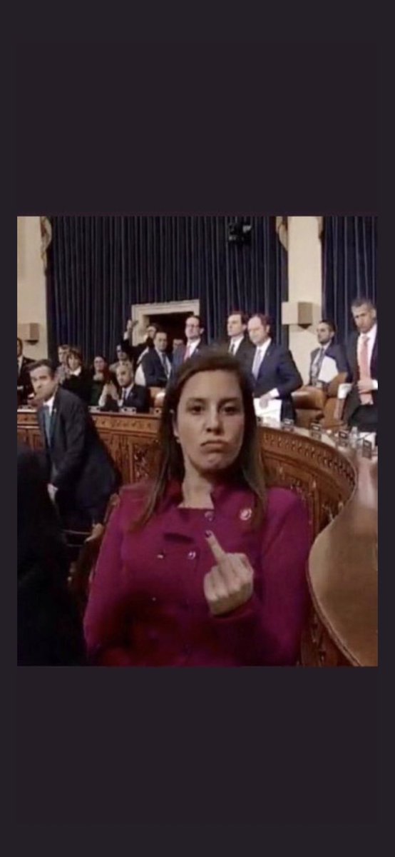 JhendersonJames's tweet photo. ⁦@EliseStefanik⁩ telling the American people how the republicans in the House feel about them. https://t.co/I1kqOfhr9g
