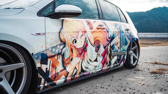 【お知らせ】この度、ねねち仕様のゴルフ痛車のイラストを担当させていただきました!自分も大好きなねねちを描かせていただけて、とても光栄です!しかも好きなワーゲン!!!ドイツ!!!施工おめでとうございます!!#ねねアルバム  