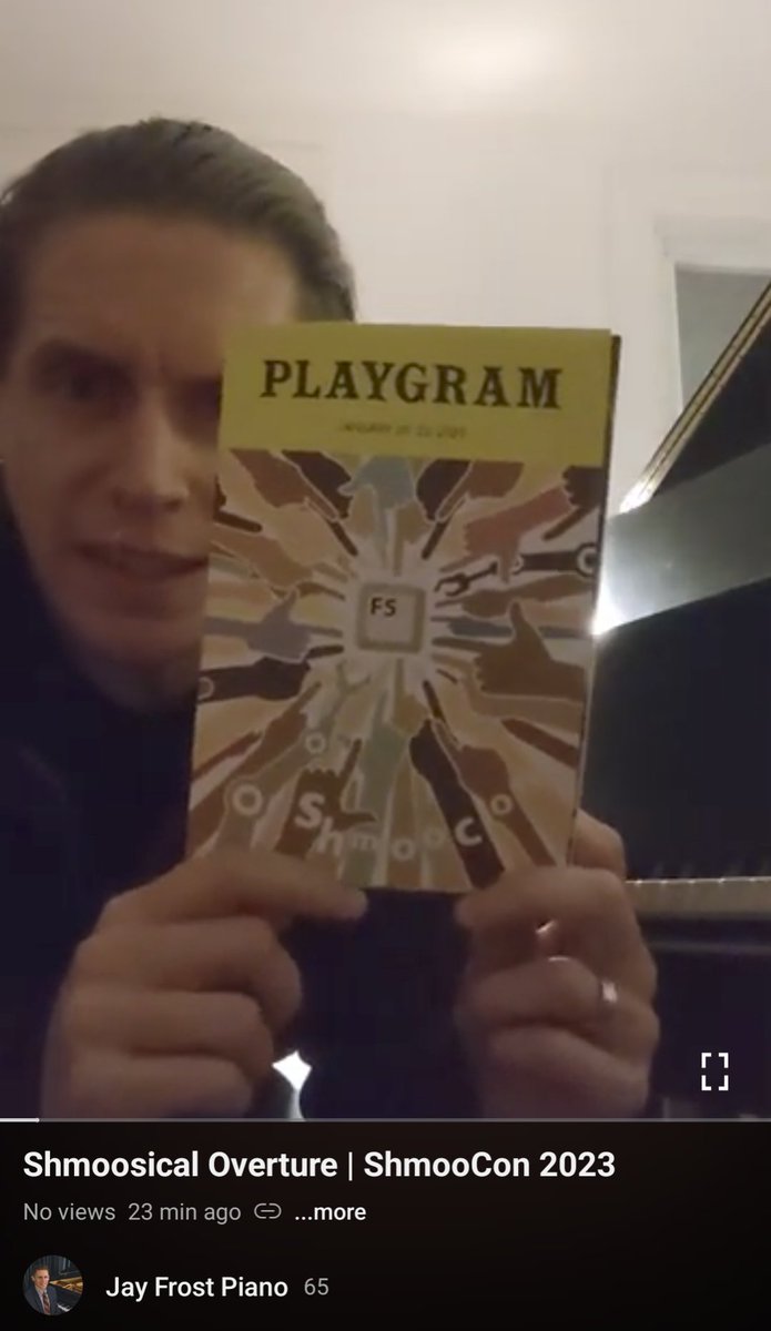 jayfrostpiano's tweet photo. I gave the "Shmoosical Overture" a go on the piano to see what it sounds like: https://t.co/CrUyQ3WSCM
@ShmooConPuzzle @shmoocon https://t.co/5iKHLPDc9d