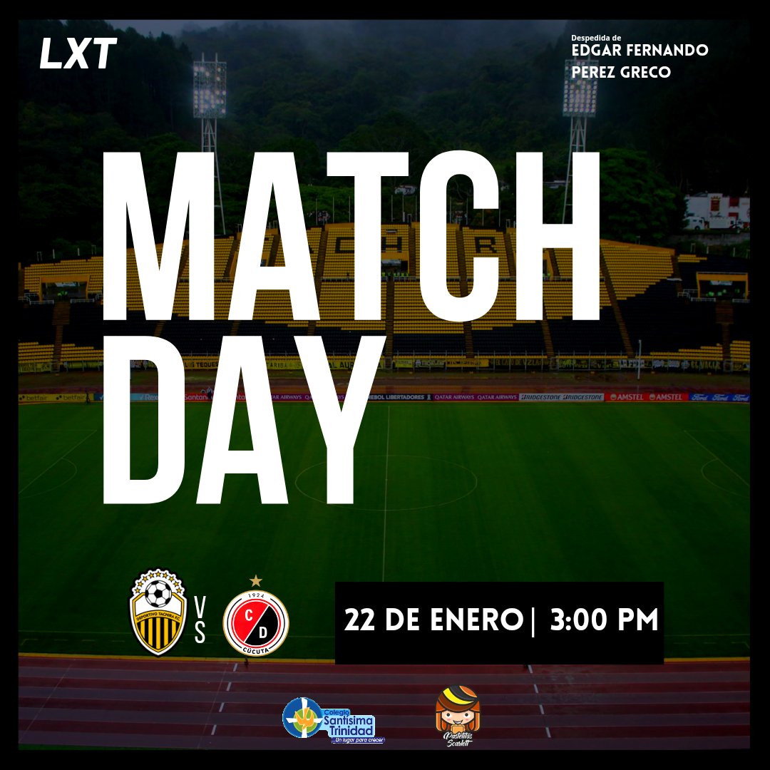 Locosxtachira's tweet photo. HOY JUEGA EL AURINEGRO 🖤💛.

El @dvotachira enfrenta al @Cucutaoficial en un duelo que despedirá al ídolo Aurinegro @perezgreco21 y presentara a la plantilla e indumentaria de cara a la temporada 2023.

#VamosTachira #VamosAurinegro https://t.co/jbu5AorrnV
