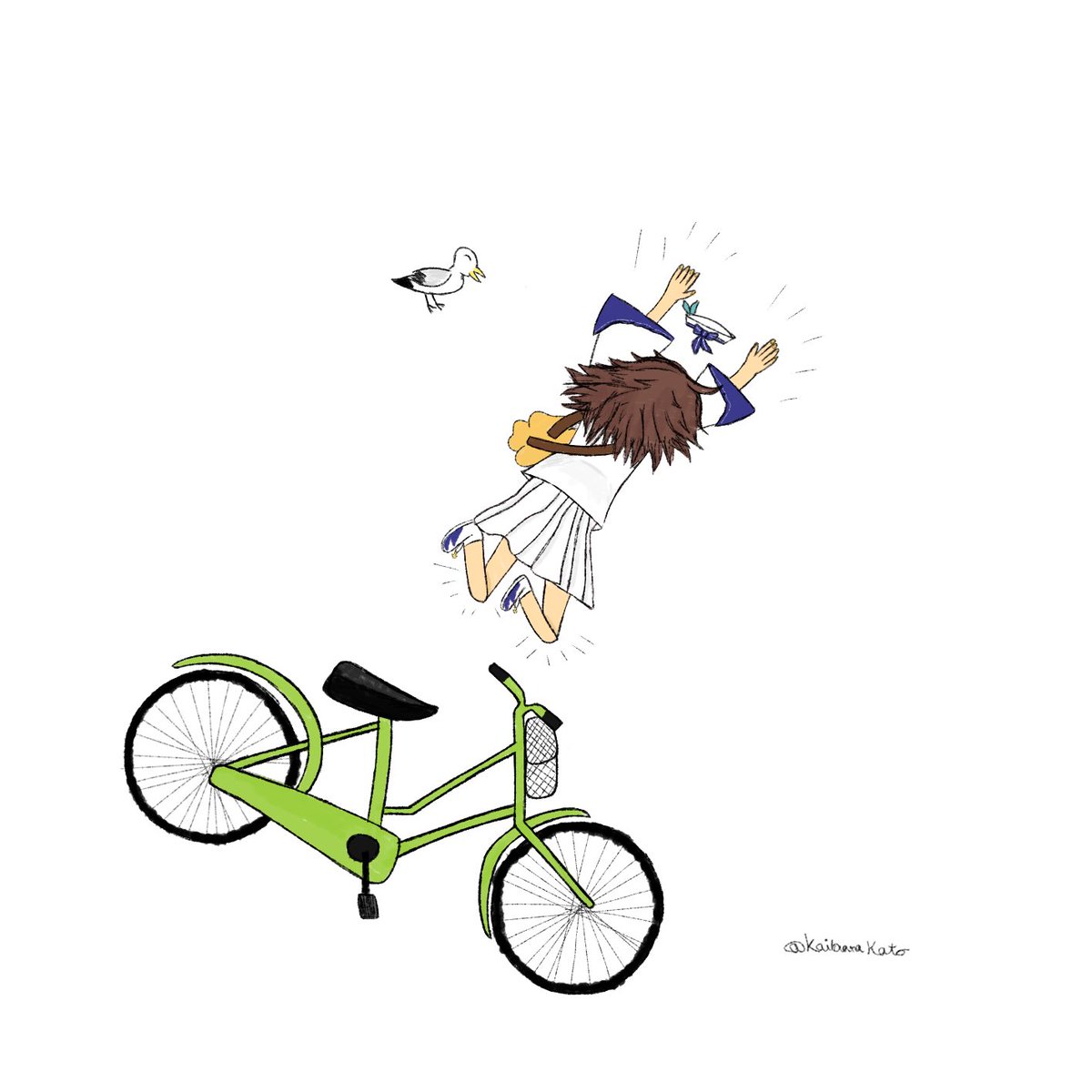 kaibarakato's tweet photo. I had a bike accident ๐ฒ๐ฅ
#katoillust https://t.co/LSMpMlnVwQ