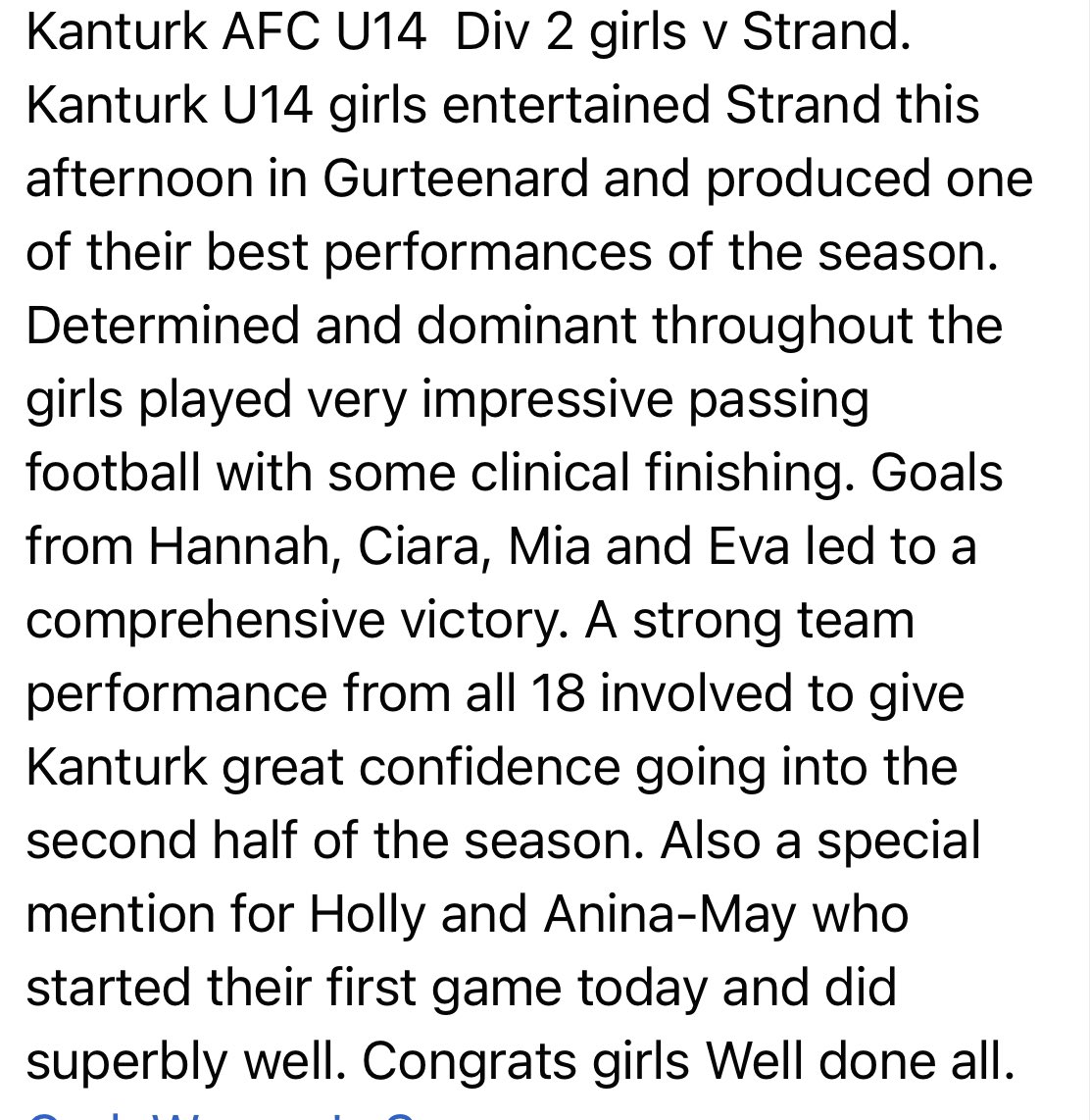 Kanturk_AFC's tweet photo. Kanturk AFC U14  Div 2 girls v Strand. 
#cwssl 

Team sponsors
@bobskanturk 
Cherryblossoms Preschool and Afterschools 

Club sponsor @DuconConcrete 

https://t.co/GT5HeeuNLs https://t.co/OyN8uWRy39