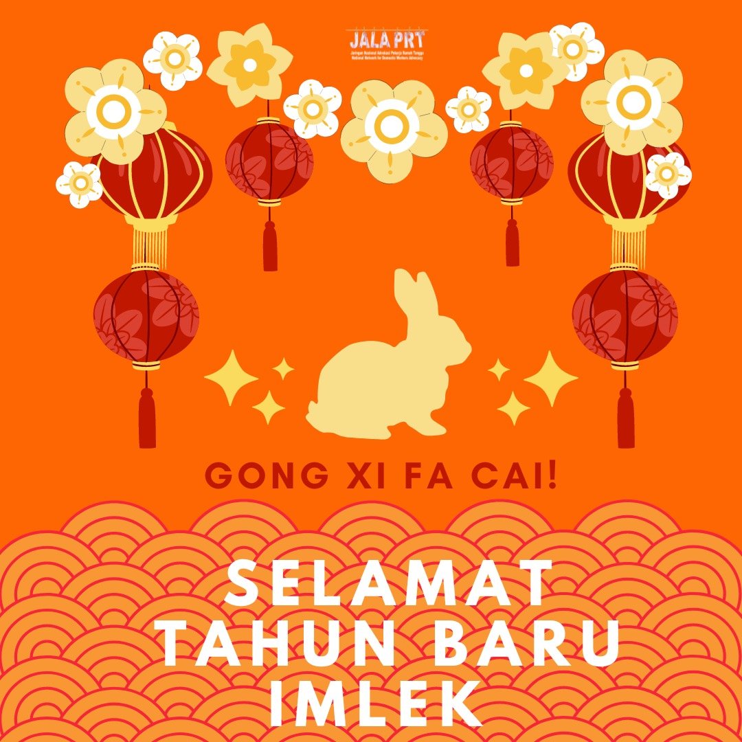 jalaprt's tweet photo. Selamat Tahun Baru Imlek 2023.
Semoga kita semua senantiasa diberikan keberkahan, kesehatan, dan kebahagiaan.
#PekerjaRumahTangga #SahkanRUUPPRT #PRTadalahPekerja #JalaPRT #Imlek #2023 #GongXiFaCai https://t.co/8ofxL7VfBV