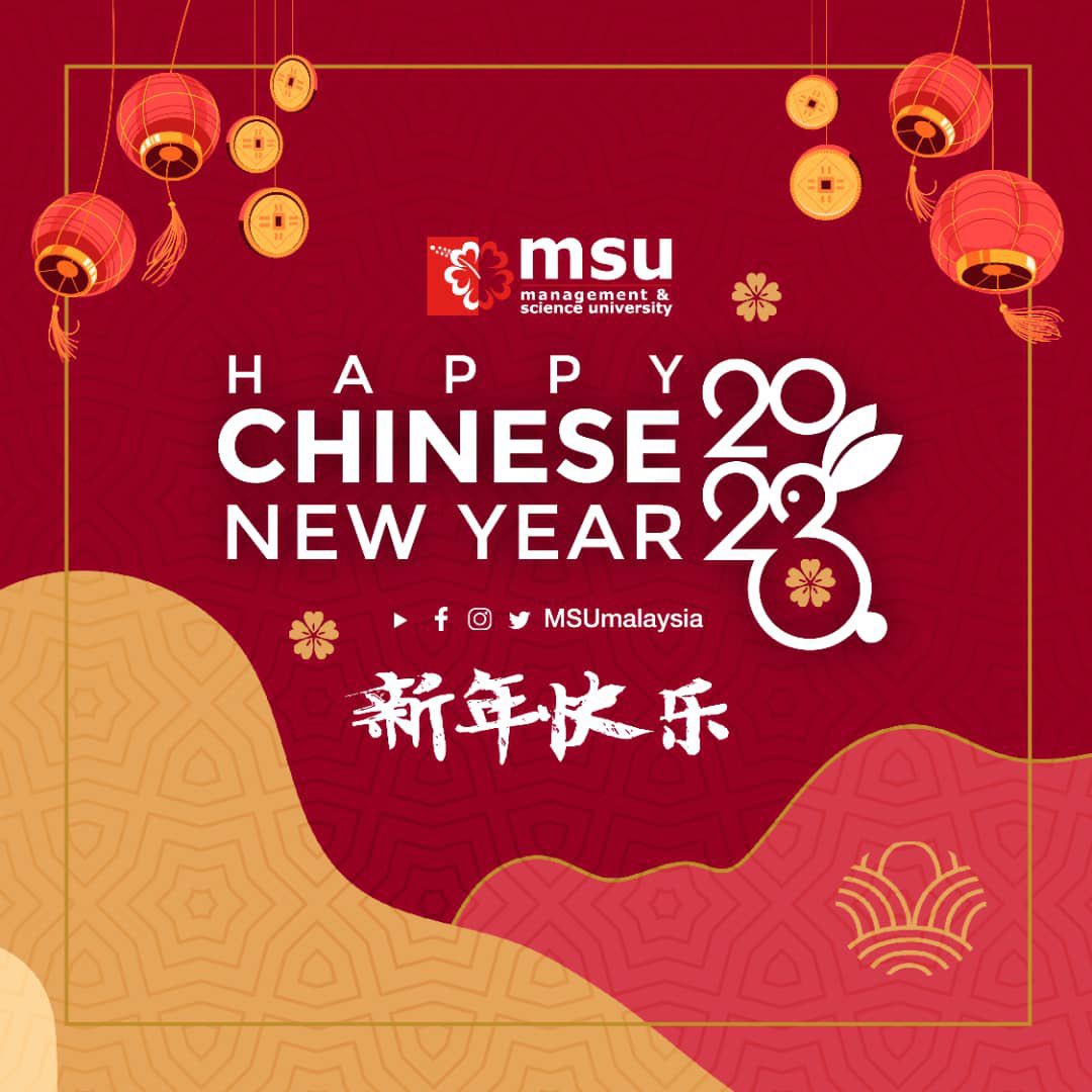 MSUmalaysiaFBMP's tweet photo. Happy chinese new rabbit year to all that celebrate it.. and happy holidays. May this year brings us more prosperity, health and peace of mind always. Gong xi gong xi . Gong xi fa chai . xin nien kuai le ! 💵💵🥳 🎉

#MSUMalaysia
#MSUFbmp https://t.co/YbhFnKofb1
