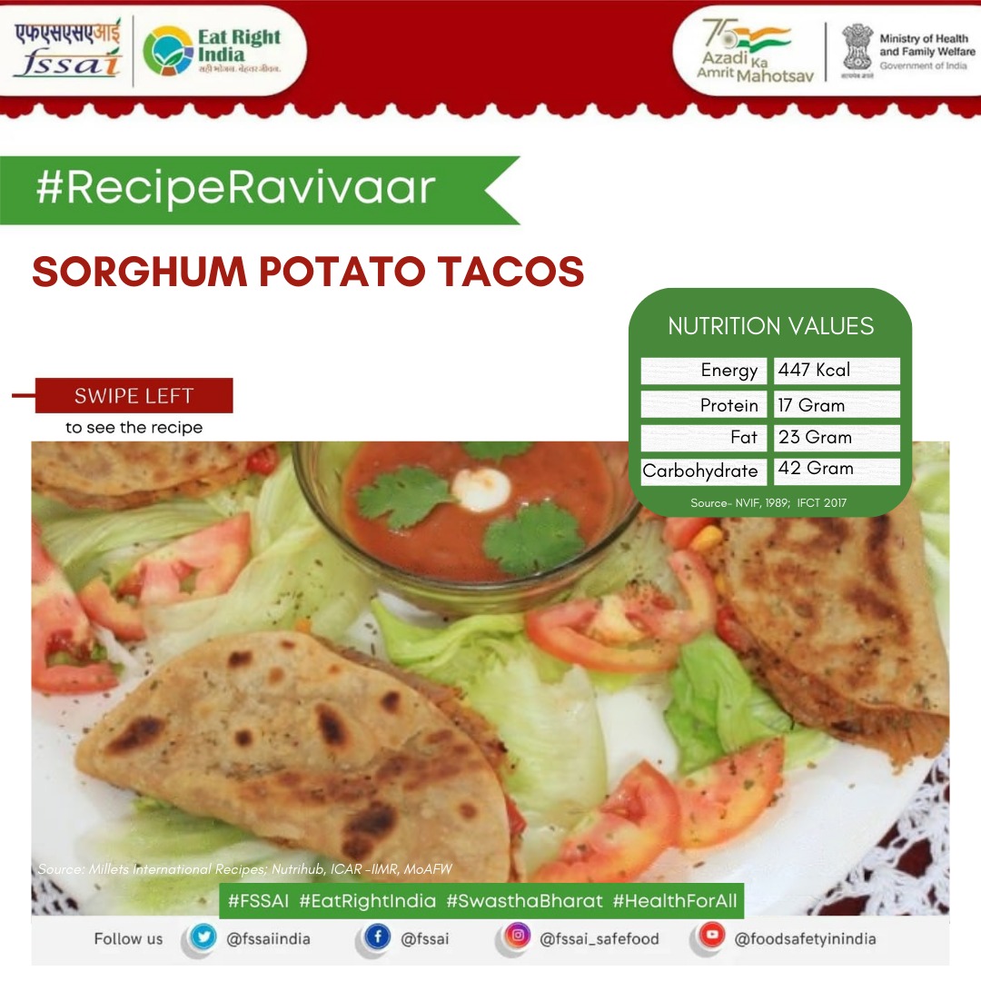 FSSAI on Twitter "Homemade Potato Tacos With savoury potato