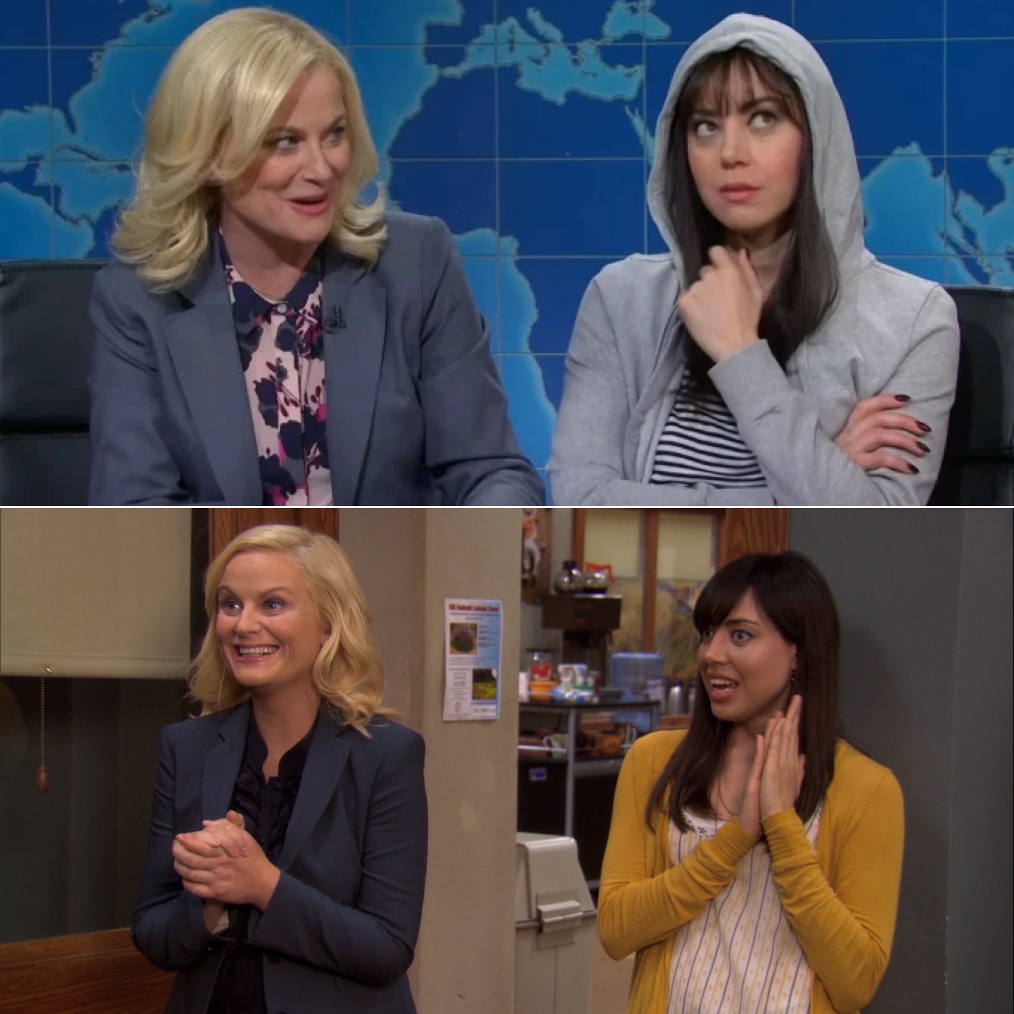 Amy Poehler and Aubrey Plaza reprise ' Parks and Rec' roles on 'SNL