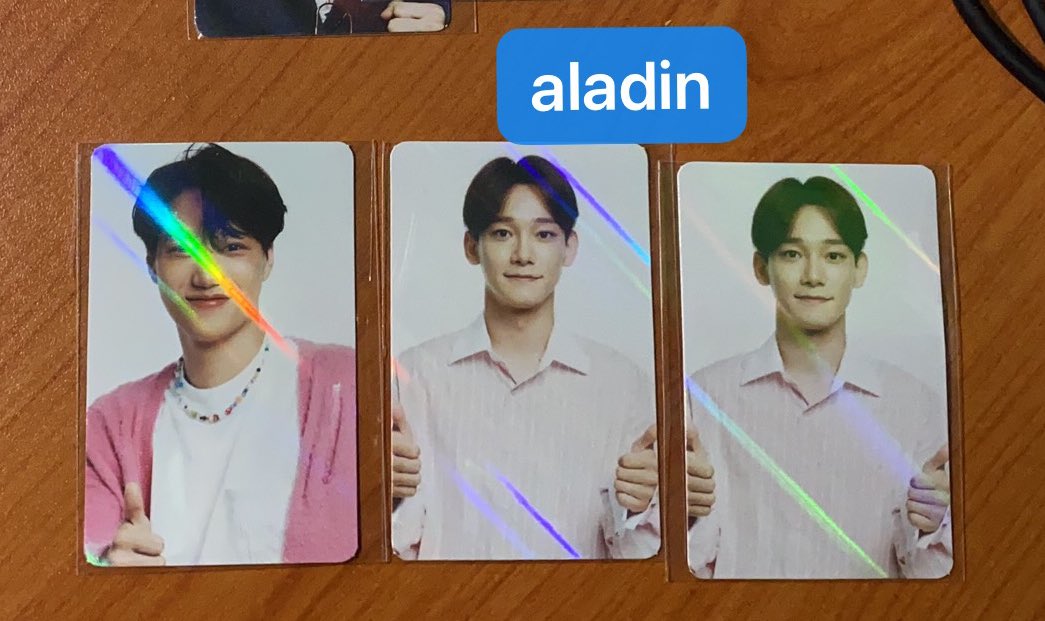 ali_jiang's tweet photo. 2023년 엑소 시그 랜덤포카 특전 교환

makestar 메이크스타
나: 종대 Chen,카이 kai
👼님:세훈 Sehun,수호 suho 

Aladin 알라딘
나: 종대 Chen,카이 kai
👼님:세훈 Sehun,수호 suho,경수 D.O. https://t.co/tT7RcB0HcS