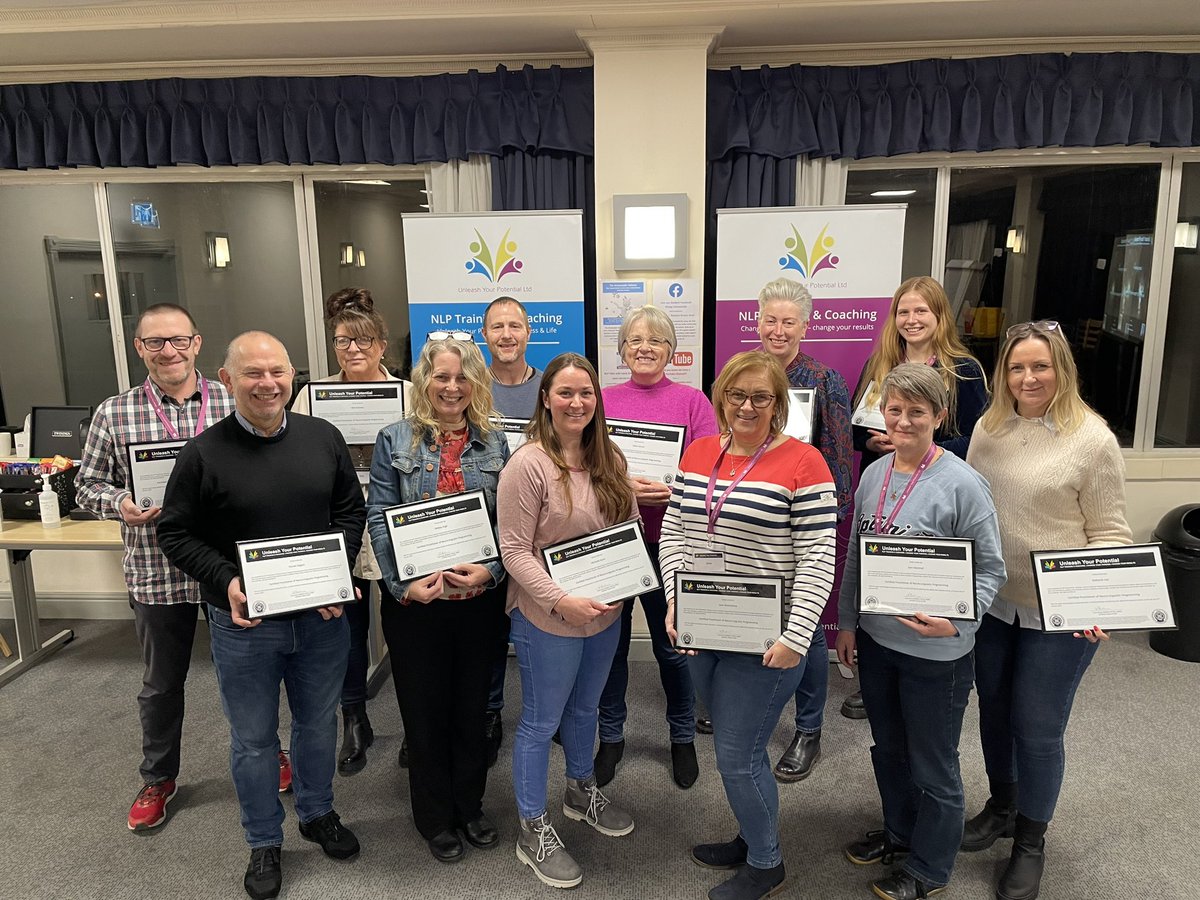LauraEvansUYP's tweet image. Huge Congratulations to this lovely group who graduated yesterday as #NLP Practitioners in Cardiff!!!

If you missed out this time the next course in Cardiff is: 18th - 24th June 

Drop us an email info@unleashyourpotential.org.uk

#nlptraining #nlpcourse #nlptrainer