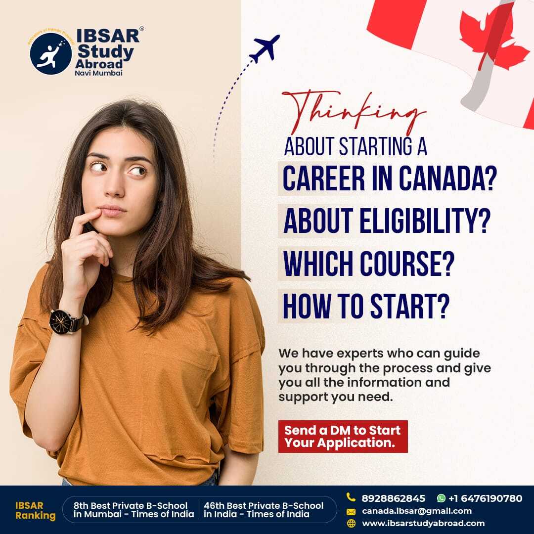 ibsarcanada's tweet photo. If You are about to start a career in Canada, but you're not sure which course is best for you. We have experts who can guide you through the process and give you all the information and support you need.
.
#ibsar #ibsarnavimumbai #ibsarstudyabroad #indianstudents #studyincanada https://t.co/nMneNAF1GS