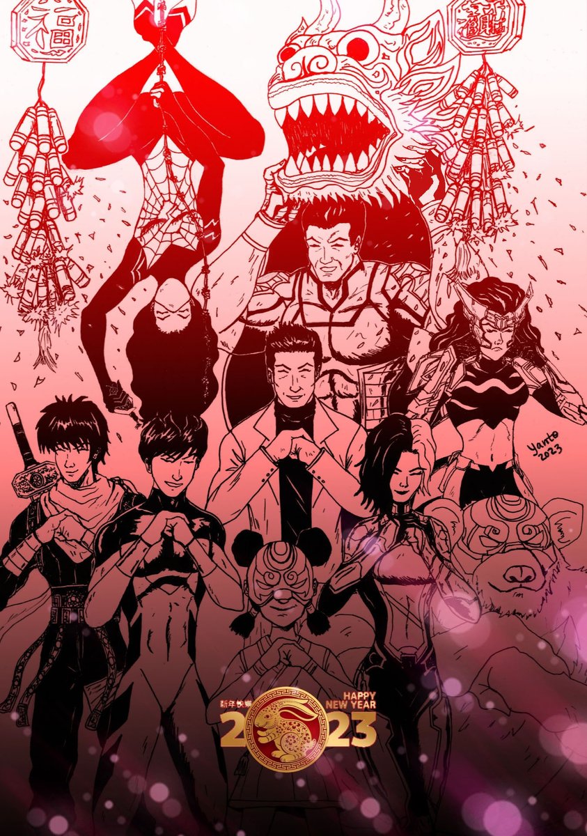 YantonoLiong's tweet photo. Happy Chinese New Year 2023! May this year of water rabbit bring us a healthy year, joy and prosperous.Gong Xi Fa Cai! 🧨🧧🐇
#chinesenewyear #happychinesenewyear #lunarnewyear #rabbit #yearofrabbit #chinese #happylunarnewyear #marvel #marvelcomics #agentofatlas #yantoliongart https://t.co/P7yWfTyEv0