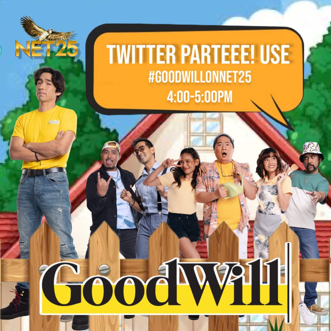 NET25TV's tweet photo. Halinaβt maki-partee partee! πππ
Dahil magsisimula na ang GoodWill mamayang 4:00PM, mga NETizensβοΈ
Ano pang hinihintay niyo? Join na sa good vibes gamit ang #GoodWillonNET25
#NET25 #GoodWill
#GoodWillonNET25 https://t.co/13CwgeHKB7