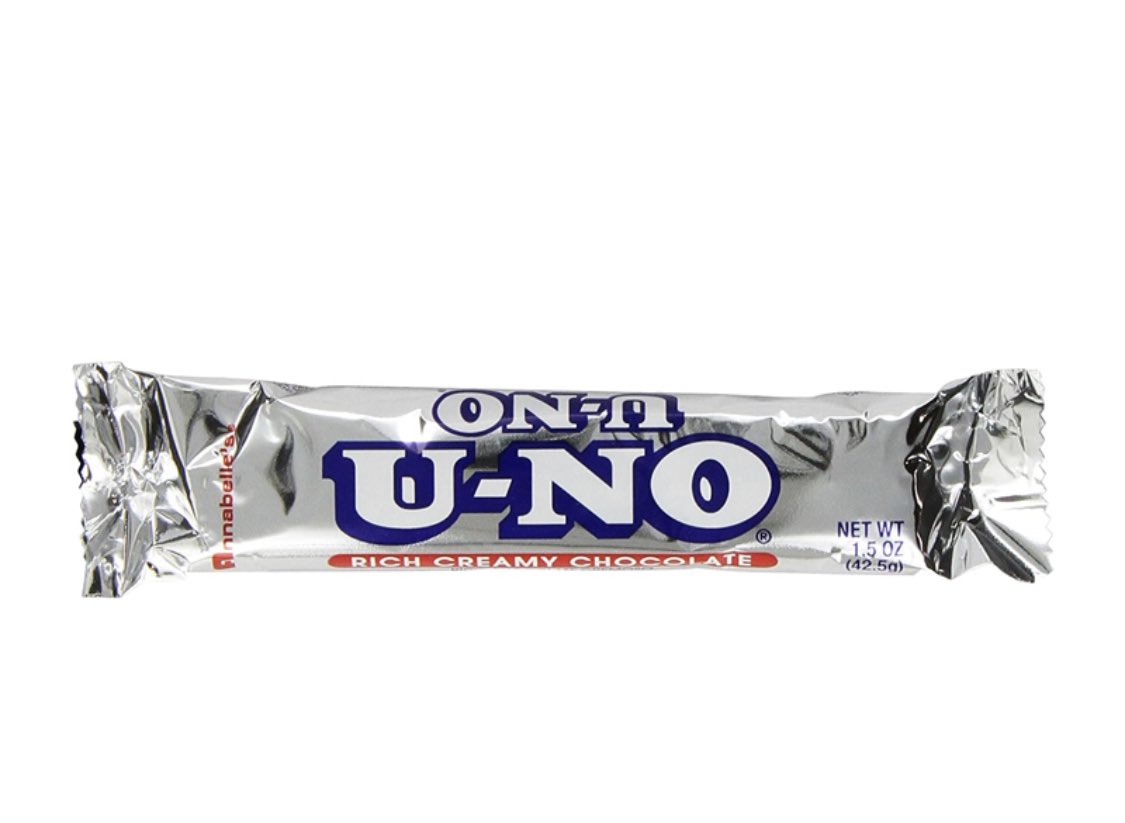 Asis_Patel's tweet photo. U is U-No - Today I am reaching but I present to you the U-No bar from the USA. Not a UK CornerShop classic but calls out for a call out… Any Candy Shop Candy Creators out there - The Letter U is open for your Names https://t.co/PW8L2MEyMu