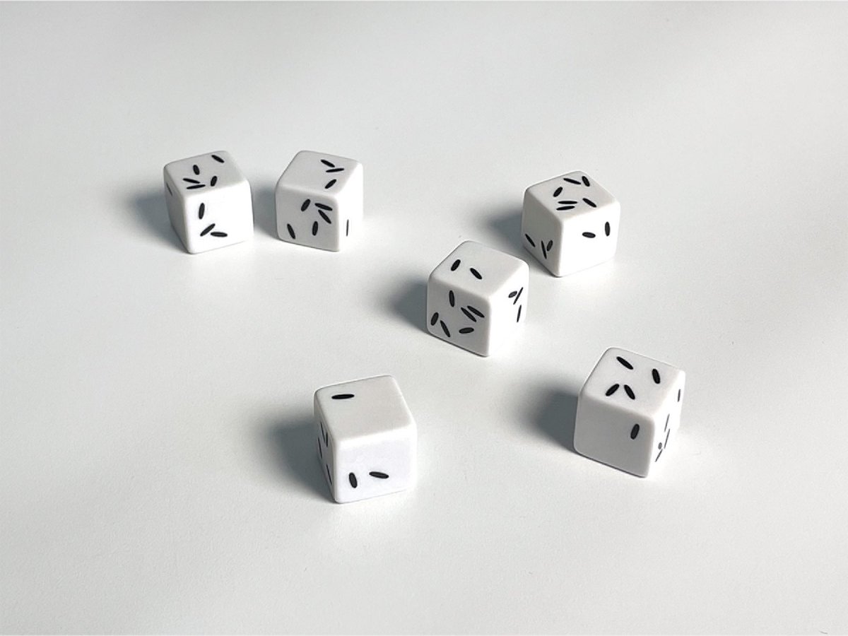 You might have spotted on Insta’ 
That I have become distracted by dice markings this past year. Four of my preferred are now available here.
The latest is Rice Dice.
sebastianbergne.com/product-catego…