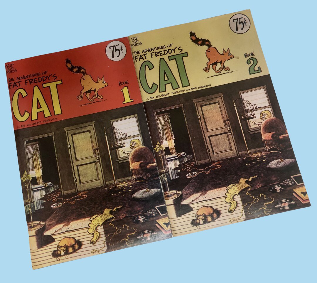 DominelliElisa's tweet photo. Although #FatFreddysCat is common in my neck of the woods, I rarely see first prints. An enjoyable read with funny gags. Disposition and temperament of a cat never seems to change. #cats #comics #undergrounds #comix https://t.co/doLKLYRZVt